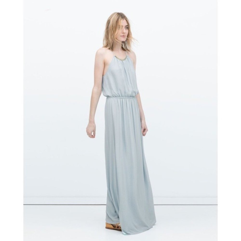 NWT Zara Light Blue Dress with belt